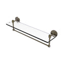 Tango Collection Glass Vanity Shelf  with Integrated Towel Bar