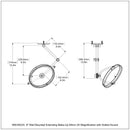 8 Inch Wall Mounted Extending Make-Up Mirror with Dotted Accents