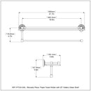 Waverly Place Collection Paper Towel Holder with Gallery Rail Glass Shelf