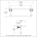 Waverly Place Collection Glass Vanity Shelf  with Integrated Towel Bar
