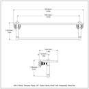 Waverly Place Collection Glass Vanity Shelf  with Integrated Towel Bar