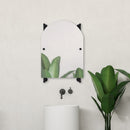 Waverly Place Collection Arched Top Frameless Rail Mounted Mirror