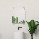 Waverly Place Collection Arched Top Frameless Rail Mounted Mirror