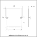 Frameless Rectangular Tilt Mirror with Beveled Edge