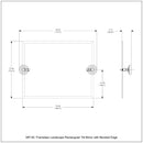 Frameless Landscape Rectangular Tilt Mirror with Beveled Edge