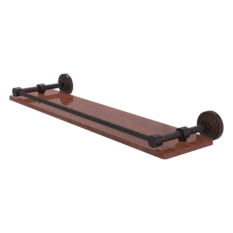 Waverly Place Collection Solid IPE Ironwood Shelf with Gallery Rail