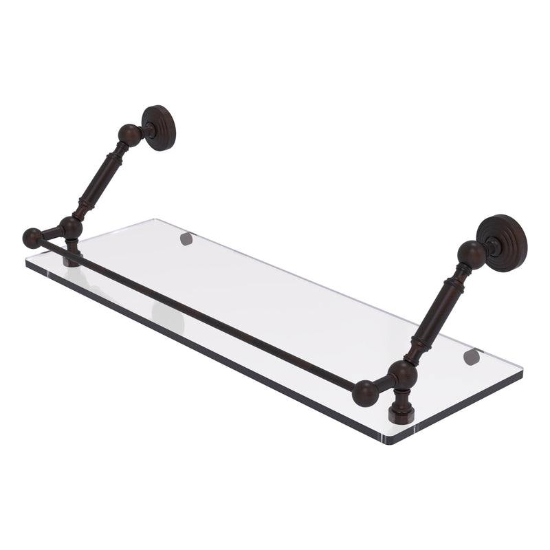 Waverly Place Floating Glass Shelf with Gallery Rail