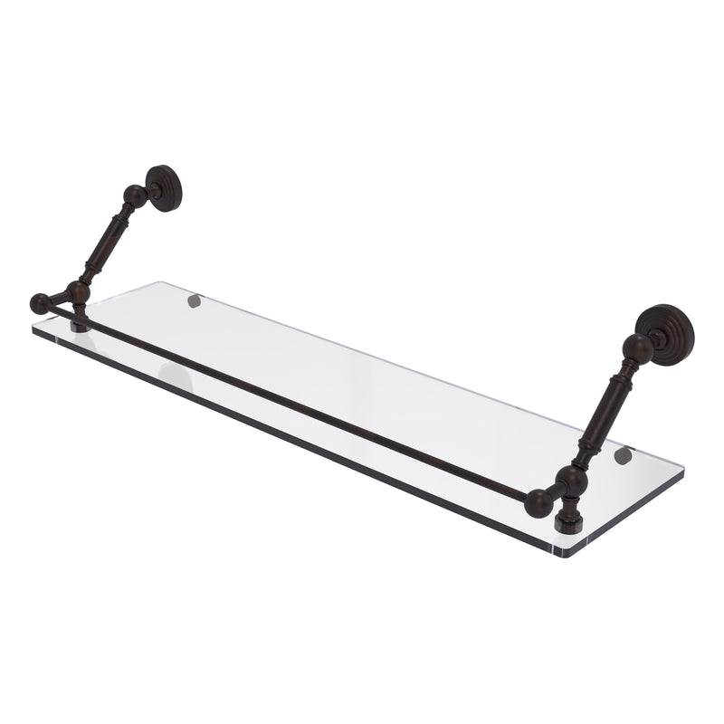 Waverly Place Floating Glass Shelf with Gallery Rail