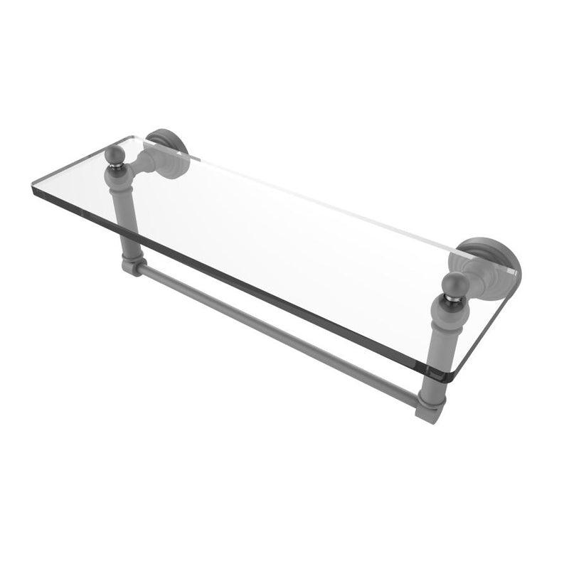 Waverly Place Collection Glass Vanity Shelf  with Integrated Towel Bar