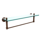 Waverly Place Collection Glass Vanity Shelf  with Integrated Towel Bar