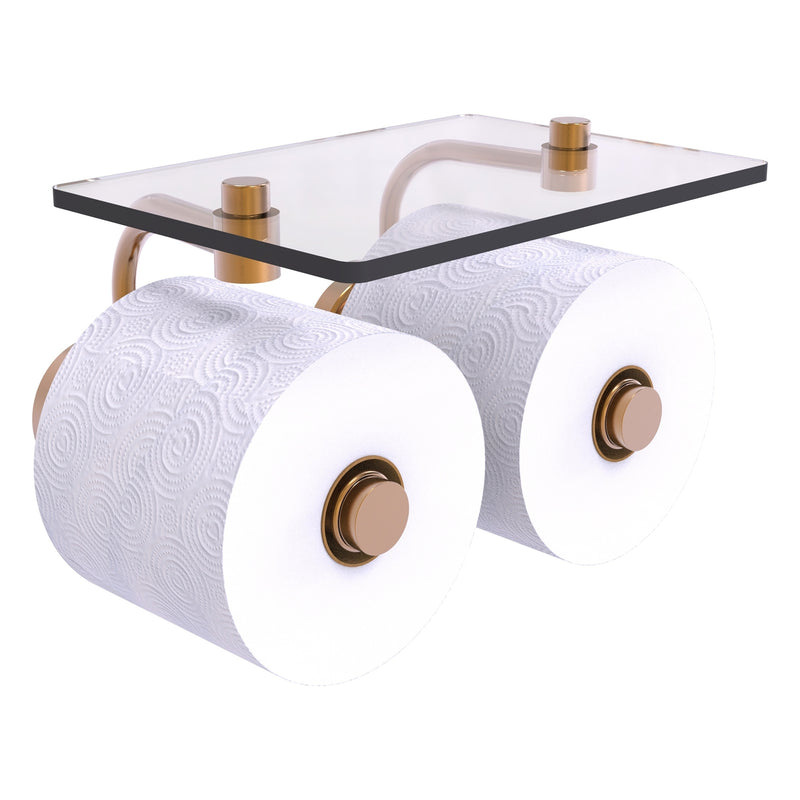 Waverly Place Porte-papier de toilette  2 rouleaux avec 茅tag猫re en verre