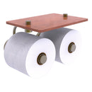 Waverly Place Porte-papier de toilette  2 rouleaux avec 茅tag猫re en bois