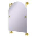 Waverly Place Collection Arched Top Frameless Rail Mounted Mirror