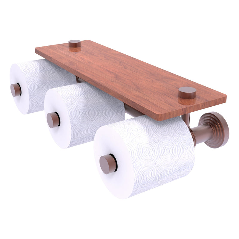 Waverly Place Porte-papier de toilette horizontal  3 rouleaux de r茅serve avec 茅tag猫re en bois