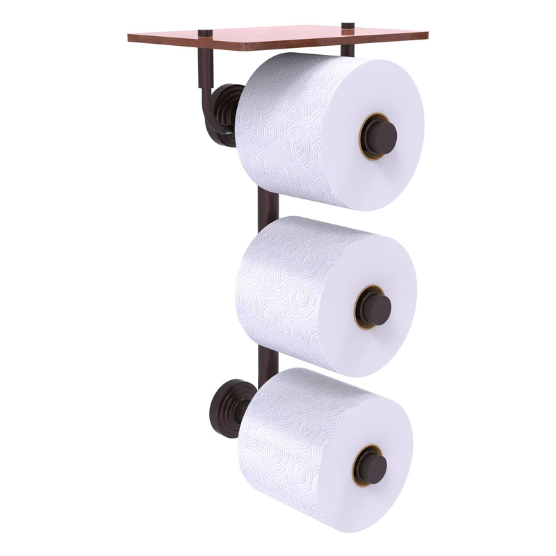 Waverly Place Porte-papier de toilette  3 rouleaux avec 茅tag猫re en bois