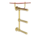 Waverly Place Collection 3 Roll Toilet Paper Holder with Wood Shelf