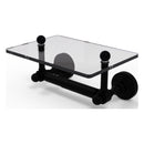 Waverly Place Collection Two Post Toilet Tissue Holder with Glass Shelf