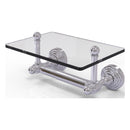 Waverly Place Collection Two Post Toilet Tissue Holder with Glass Shelf