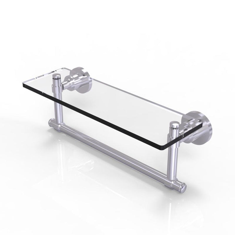 Washington Square Collection Glass Vanity Shelf  with Integrated Towel Bar