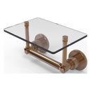 Washington Square Collection Two Post Toilet Tissue Holder with Glass Shelf