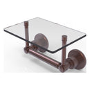 Washington Square Collection Two Post Toilet Tissue Holder with Glass Shelf