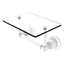 Washington Square Collection Two Post Toilet Tissue Holder with Glass Shelf